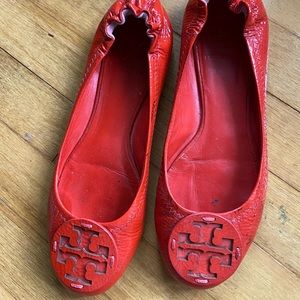 Tory Burch Orange Flats sz 8.5